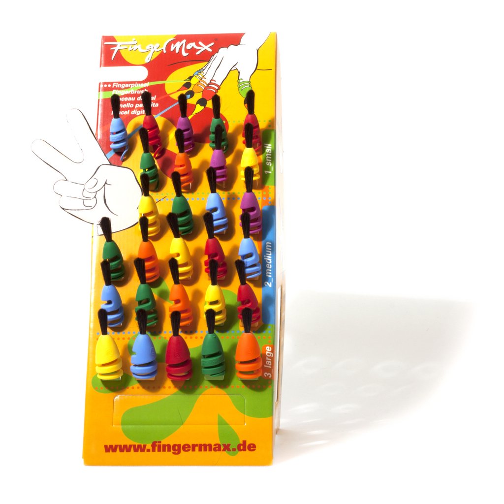 Fingermax Aufsteller mit 30 Pinseln