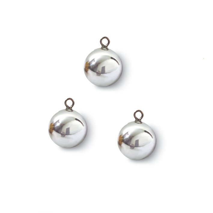 Klangkugel-Anhänger silber