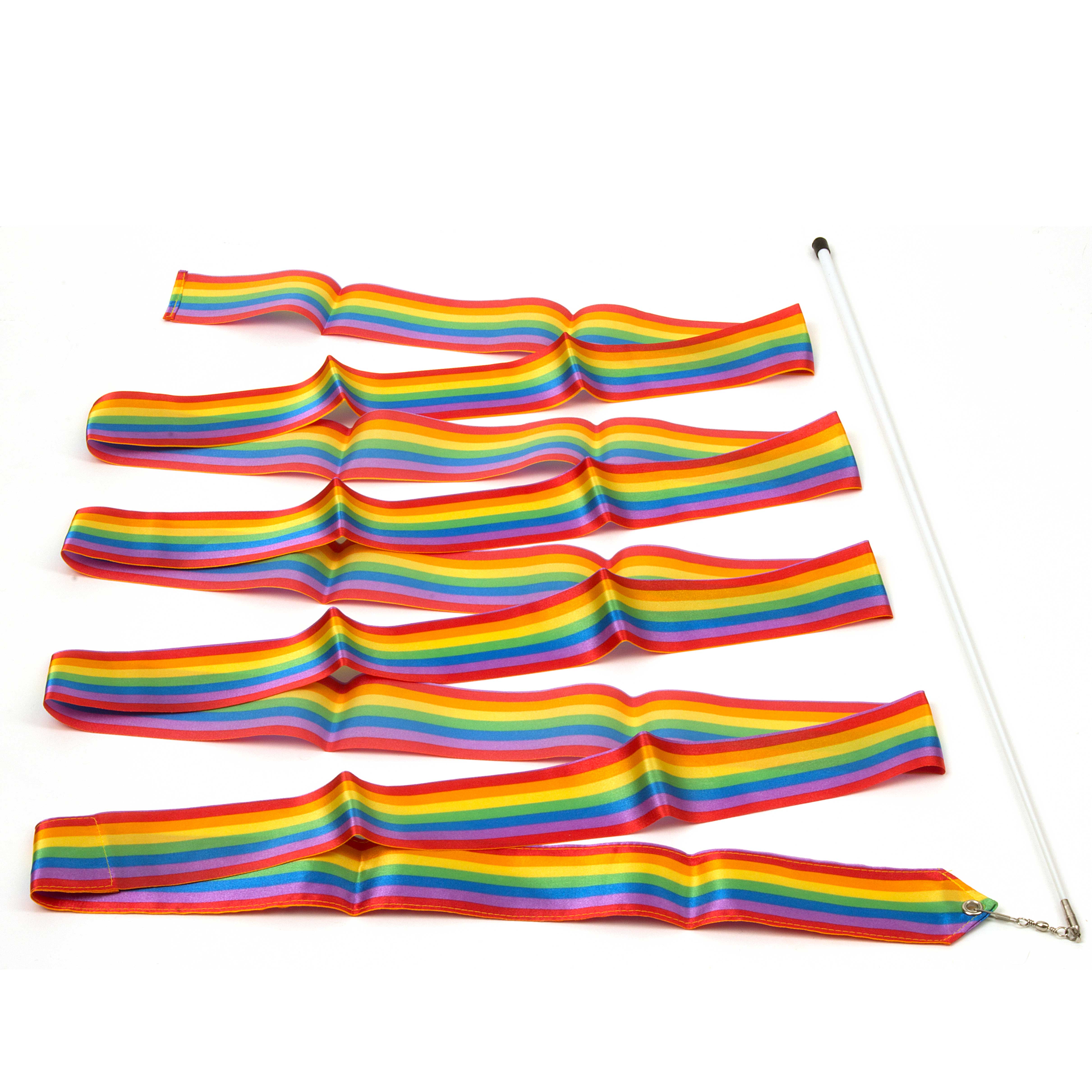 Gymnastikband, 4 m, Regenbogen